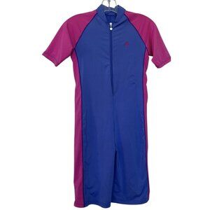 COOLIBAR Youth Girls M Neck To Knees Swim Suit Rash Guard Sun Protection UPF‎ 50